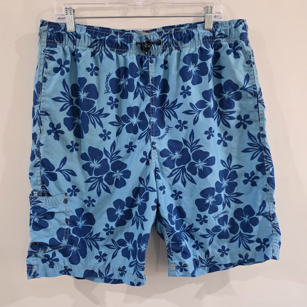 Vintage Abercrombie And Fitch Mens Swim Trunks Size Large Floral Beach‎ Hawaiian